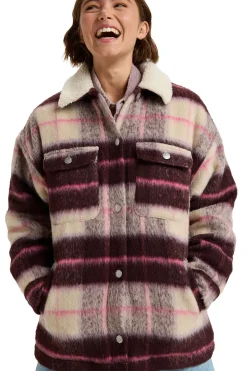 Roxy Abrigo a cuadros estilo camisa^Mujer Chaquetas|Camisas Y Blusas