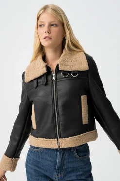 Tiffosi Abrigo con Efecto Piel Combinado^Mujer Abrigos