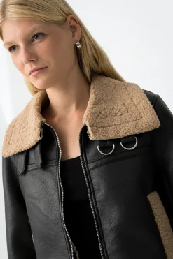 Tiffosi Abrigo con Efecto Piel Combinado^Mujer Abrigos