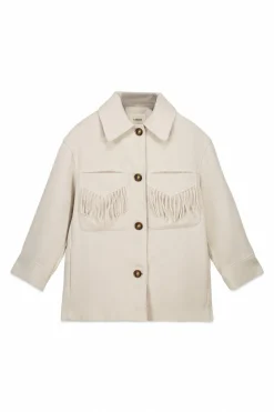 Slowlove Abrigo corto con flecos^Mujer Abrigos