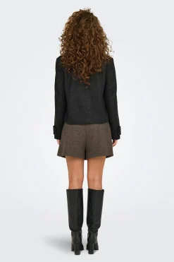 Only Abrigo corto de pa&ntilde;o^Mujer Chaquetas|Basic Bar