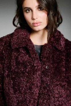 Only Abrigo corto efecto pelo^Mujer Abrigos