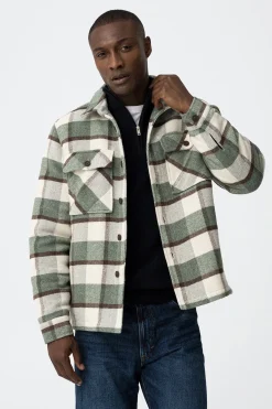 Tiffosi Abrigo de cuadros con lana^Hombre Abrigos