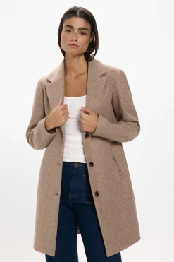 JDY Abrigo de pa&ntilde;o^Mujer Abrigos