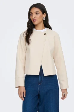 JDY Abrigo de pa&ntilde;o corto^Mujer Abrigos