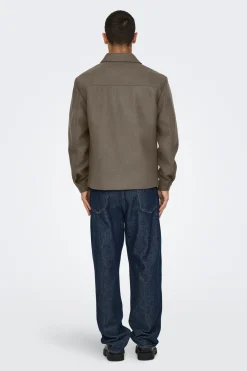 Only & Sons Abrigo de pa&ntilde;o corto^Hombre Abrigos