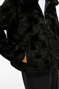 Vila Abrigo efecto pelo con cremallera^Mujer Chaquetas|Abrigos