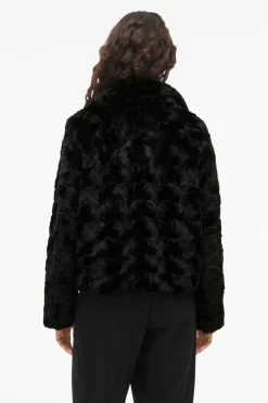 Vila Abrigo efecto pelo con cremallera^Mujer Chaquetas|Abrigos