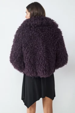 Balmohk Abrigo efecto pelo solapa^Mujer Abrigos