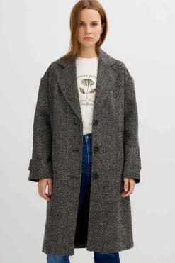 Inside Abrigo espiga hombro caído^Mujer Abrigos