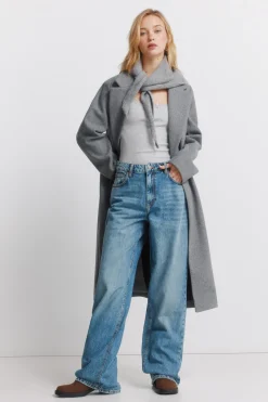 Springfield Abrigo largo bolsillos diagonales^Mujer Abrigos