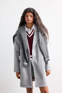 DeFacto Abrigo largo con cintur&oacute;n^Mujer Abrigos