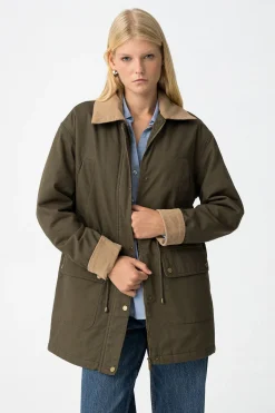 Tiffosi Abrigo Largo con Contraste^Mujer Abrigos