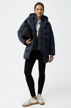 Tiffosi Abrigo Largo de Nailon Acolchado^Mujer Abrigos