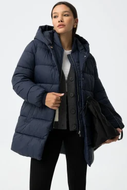 Tiffosi Abrigo Largo de Nailon Acolchado^Mujer Abrigos