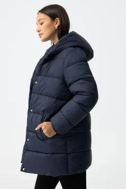 Tiffosi Abrigo Largo de Nailon Acolchado^Mujer Abrigos