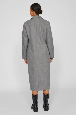 Vila Abrigo largo de paño con solapas^Mujer Abrigos