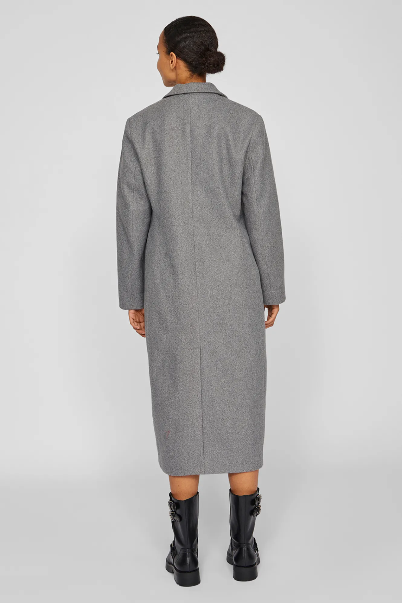 Vila Abrigo largo de paño con solapas^Mujer Abrigos