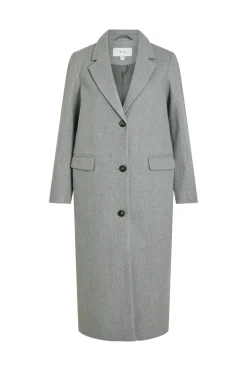 Vila Abrigo largo de paño con solapas^Mujer Abrigos