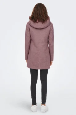 Only Abrigo midi de pa&ntilde;o^Mujer Abrigos