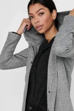 Only Abrigo midi de pa&ntilde;o^Mujer Abrigos