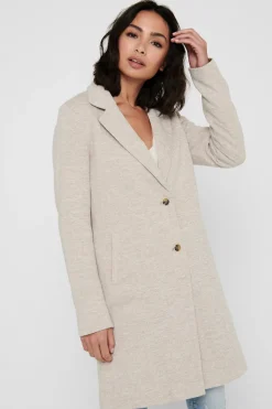 Only Abrigo midi de paño^Mujer Abrigos