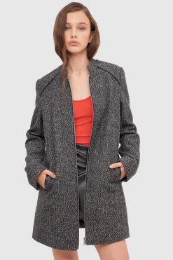 Inside Abrigo Textura Con Cremallera^Mujer Abrigos