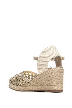 XTI Alpargata Cu&ntilde;a Trenzado Metalizado^Mujer Sandalias