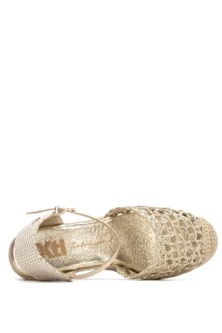 XTI Alpargata Cu&ntilde;a Trenzado Metalizado^Mujer Sandalias