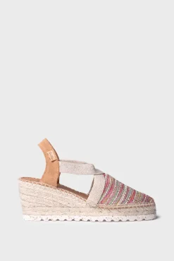Toni Pons Alpargata de cuña media en rafia multicolor^Mujer Sandalias