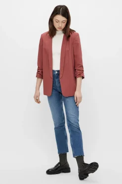 Pieces Americana manga 3/4 con detalle solapa y manga fruncida. Sin botones.^Mujer Chaquetas