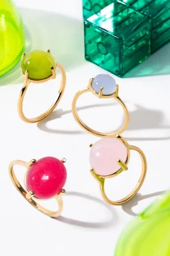 Singularu Anillo Celebrate Azul Ba&ntilde;o Oro^Mujer Bisutería