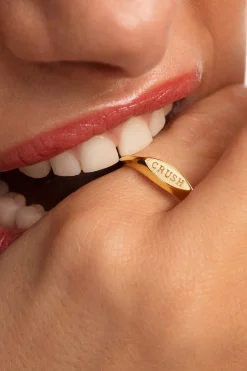 Singularu Anillo Crush Ba&ntilde;o Oro^Mujer Bisutería