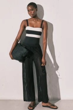 Women'secret Ba&ntilde;ador bandeau moldeador color block B&W^Mujer Baño