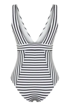 Trendyol Ba&ntilde;ador de rayas escote en V^Mujer Baño