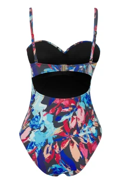 Trendyol Ba&ntilde;ador escote fruncido tropical^Mujer Baño