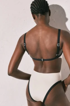 Women'secret Ba&ntilde;ador escote recto blanco semi brillante^Mujer Baño