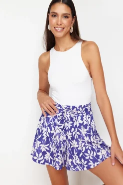 Trendyol Bermudas de cintura el&aacute;stica^Mujer Pantalones