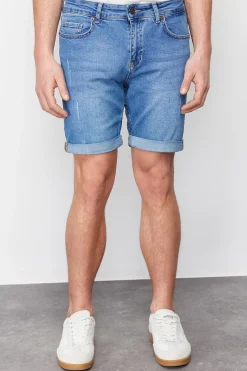 Trendyol Bermudas vaqueras ajustadas^Hombre Bermudas|Pantalones