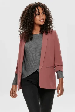 Only Blazer abierta manga remangada^Mujer Chaquetas