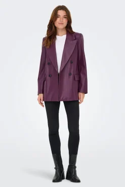 Only Blazer cruzada de piel vegana^Mujer Chaquetas