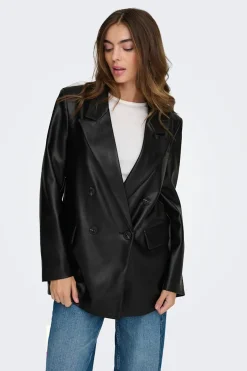Only Blazer cruzada de piel vegana^Mujer Chaquetas