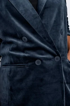 Only Blazer cruzada de terciopelo^Mujer Chaquetas|Total Look