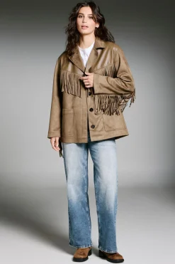 Only Blazer de ante con flecos^Mujer Chaquetas