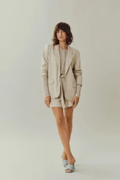 Vila Blazer de lino^Mujer Chaquetas|Lino