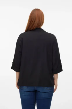 Vero Moda Curve Blazer de mujer abierta con solapa talla grande^Mujer Chaquetas|Lino