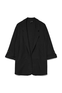 Vero Moda Curve Blazer de mujer abierta con solapa talla grande^Mujer Chaquetas|Lino