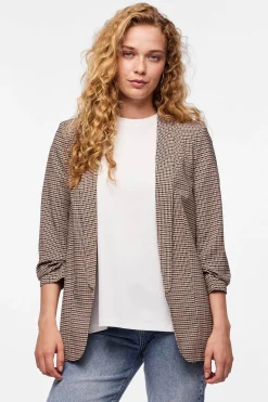 Pieces Blazer estampada floral con manga tres cuartos^Mujer Chaquetas