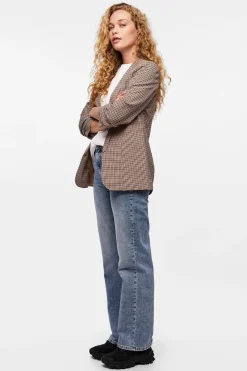 Pieces Blazer estampada floral con manga tres cuartos^Mujer Chaquetas