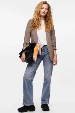 Pieces Blazer estampada floral con manga tres cuartos^Mujer Chaquetas